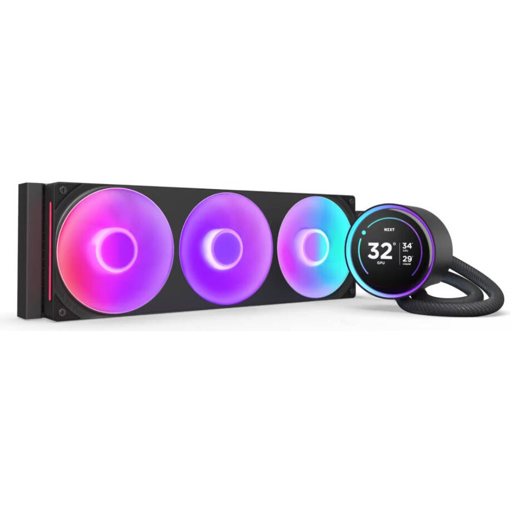 NZXT Kraken Elite 360 RGB AIO Liquid CPU Cooler with LCD - Black (RL-KR36E-B2)