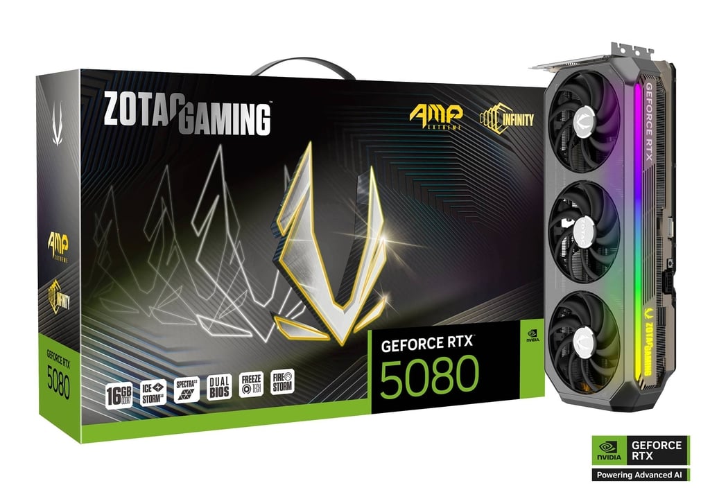 VGA Zotac Gaming GeForce RTX 5080 AMP INFINITY 16GB (ZT-B50800B-10P)