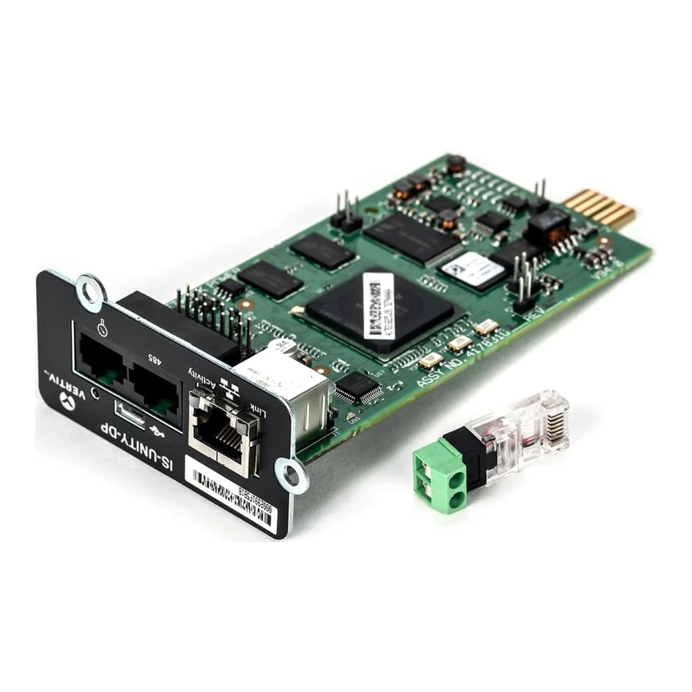Vertiv Liebert IntelliSlot IS-UNITY-DP Dual-Protocol Communications Card, SNMP/BACnet/Modbus, 10/100 Ethernet, RS-485, (IS-UNITY-DP)