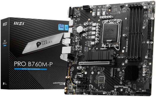 MotherboardMSI B760M-P Pro 1700 12Th/13Th,911-7E02-029, Black
