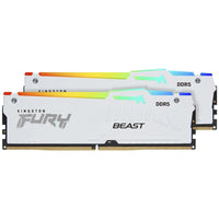 ذاكرة الوصول العشوائي (RAM) DDR5 RGB كينغستون 64 جيجابايت (32x2) KT2 6400MT/s DDR5 CL32 PC FURY Beast RGB KF564C32BWEAK2-64، أبيض