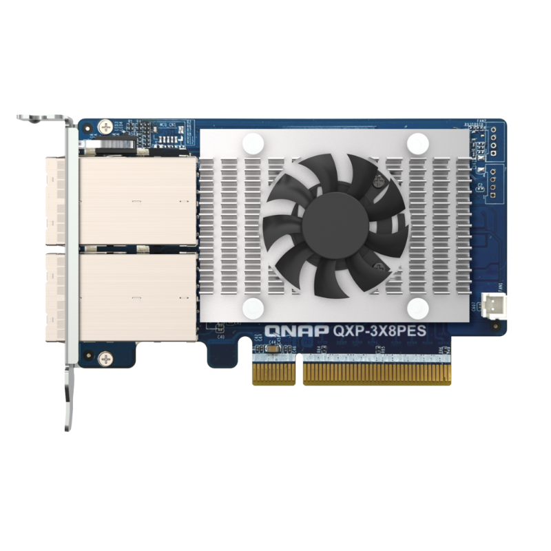 QNAP QXP-3X8PES 2-Port PCIe Gen3 x8 Expansion Card for PCIe JBOD, SFF-8644 (1x2), 64Gbps, (QXP-3X8PES)