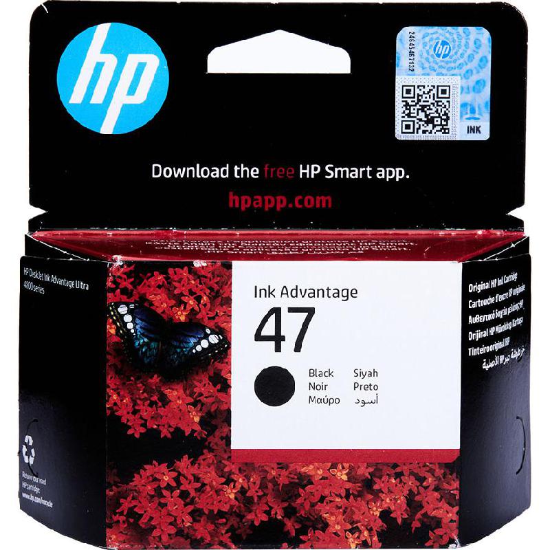 HP 47 Black Original Ink Cartridge for HP DeskJet Ink Advantage Ultra Printers, (6ZD21AE)