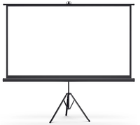 MG TS300 Portable Tripod Projection Screen, 280 x 280 cm, Matte White Fabric, Adjustable Height, (TS300)