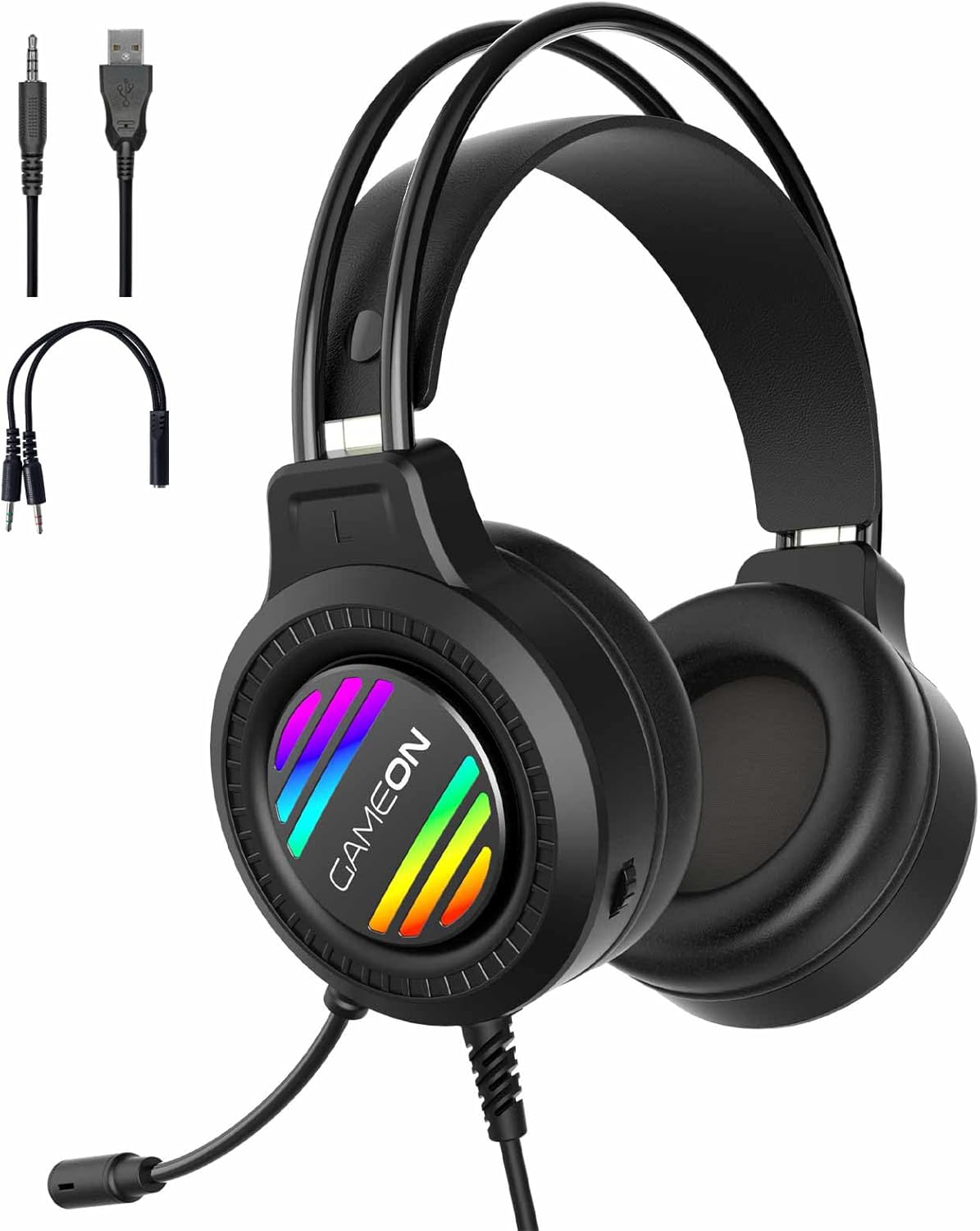 Gaming Headset Game On GOT100 Ravenstrike, Lighting RGB, Black