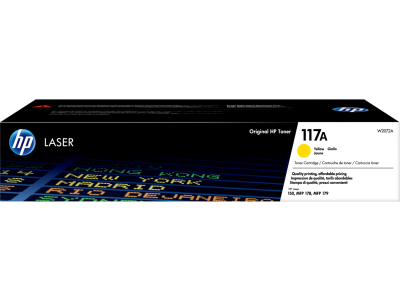 Original Laser Toner Cartridge HP TONER117A - W2072A YELLOW