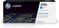 HP 508A Cyan Original LaserJet Toner Cartridge, ~5,000 Pages, for Color LaserJet Enterprise M552 / M553 / MFP M577, (CF361A)