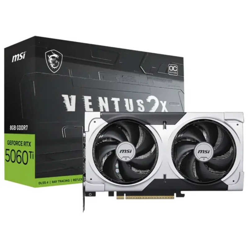 VGA MSI VENTUS GeForce RTX 5060 Ti 2x PLUS 8GB GDDR7