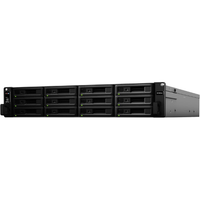 Synology RX1222sas 12-Bay 2U Rackmount SAS Expansion Unit, 3.5"/2.5" SAS Drives, Redundant Power Supply, Diskless, (RX1222sas)