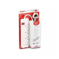 Legrand 4-Way Power Extension Socket, 5m Cable, Child Safety Shutters, Illuminated On/Off Switch, White, (COD 4 WAY 5m)
