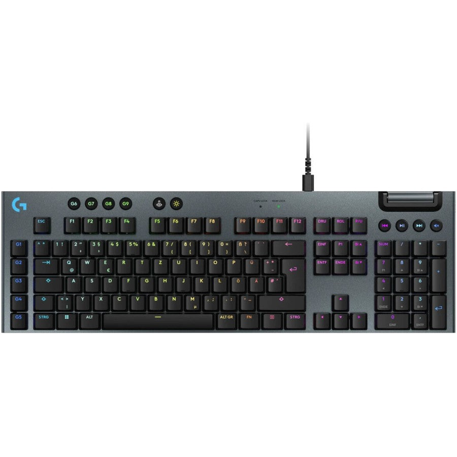 Logitech G915 X Wired Low-Profile Mechanical Gaming Keyboard, GL Tactile Switches, LIGHTSYNC RGB, Full-Size, Black, (920-012942)