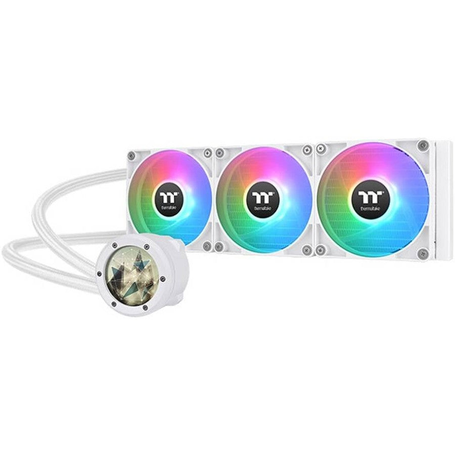 Thermaltake TH360 V2 Ultra ARGB Sync AIO Liquid CPU Cooler, 360mm Radiator, LCD Pump Screen, 3x 120mm ARGB Fans, White, (CL-W405-PL12SW-A)