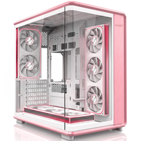 MAJESTY TITAN CASE-223 Mid Tower Gaming Case - 8 ARGB Infinity Fans, 360mm Radiator Support, USB Type-C, Pink