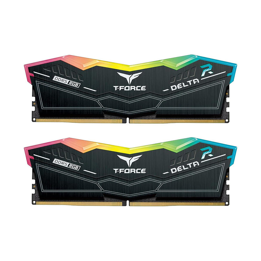 TeamGroup T-Force Delta RGB 64GB (2x32GB) DDR5-5200 CL40 Desktop Memory Kit, Black, (FF3D564G5200HC40CDC01)