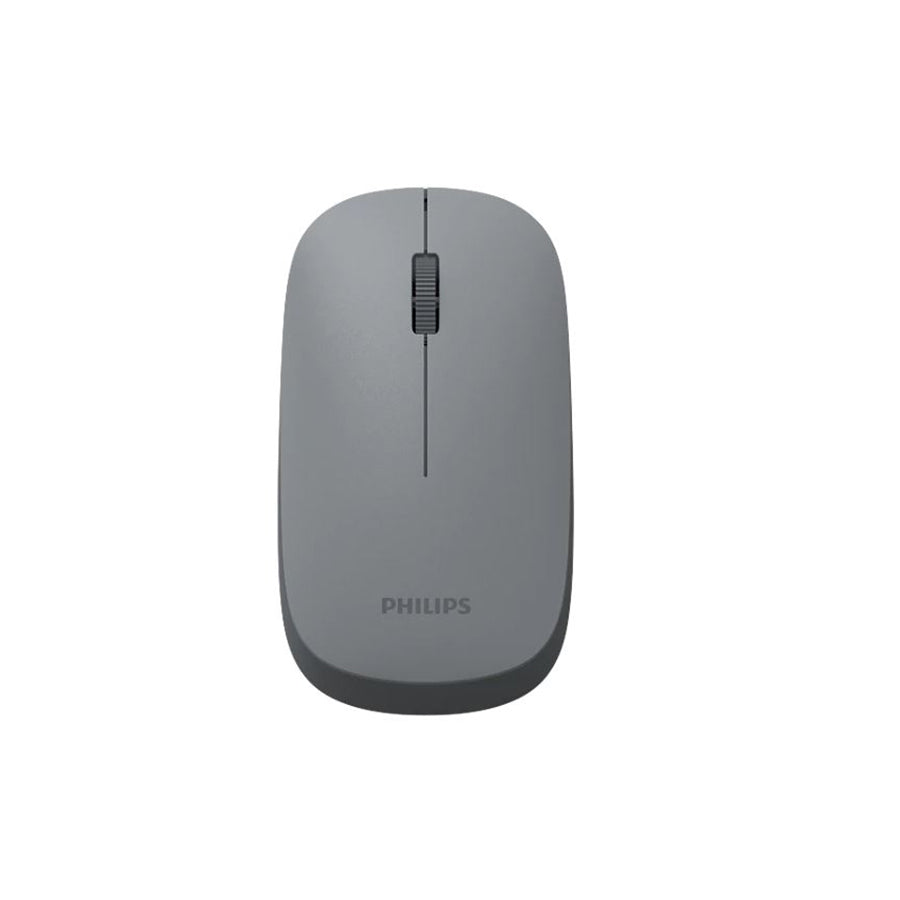 Philips SPK7438 Dual Wireless Mouse, 2.4GHz + Bluetooth, Up to 1600 DPI, Ergonomic Rubberized Design, Grey, (SPK7438G/55)
