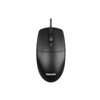 Philips SPK7247 wired mouse black front view