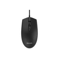 Philips SPK7204 wired mouse black front view