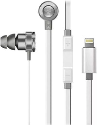 Razer Hammerhead for iOS Mercury White earbuds front view