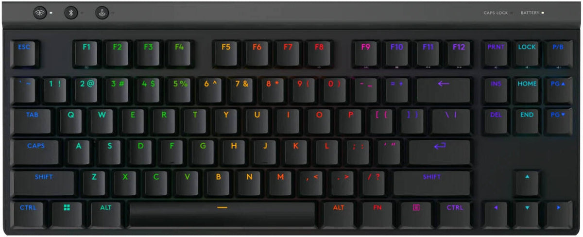 Logitech G515 LIGHTSPEED TKL low-profile keyboard black front view