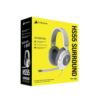 Corsair HS55 Stereo wired gaming headset white front view