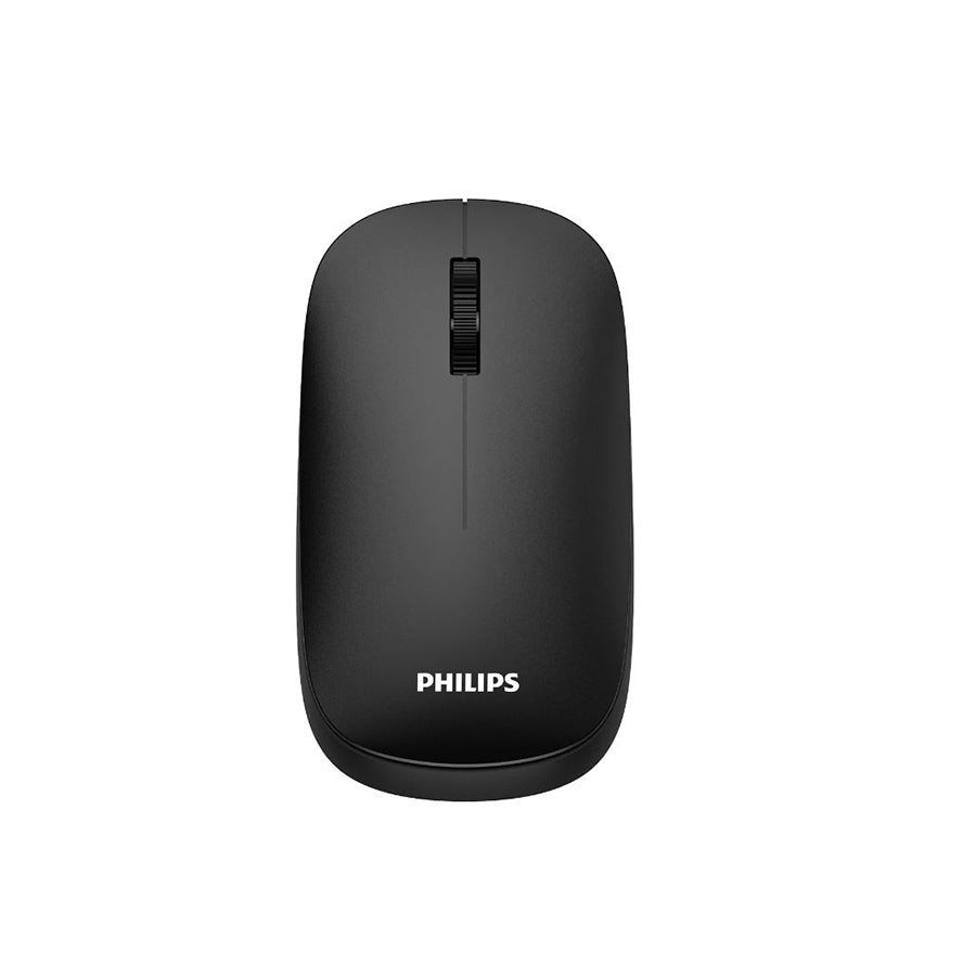 Philips SPK7438 dual wireless mouse black front view