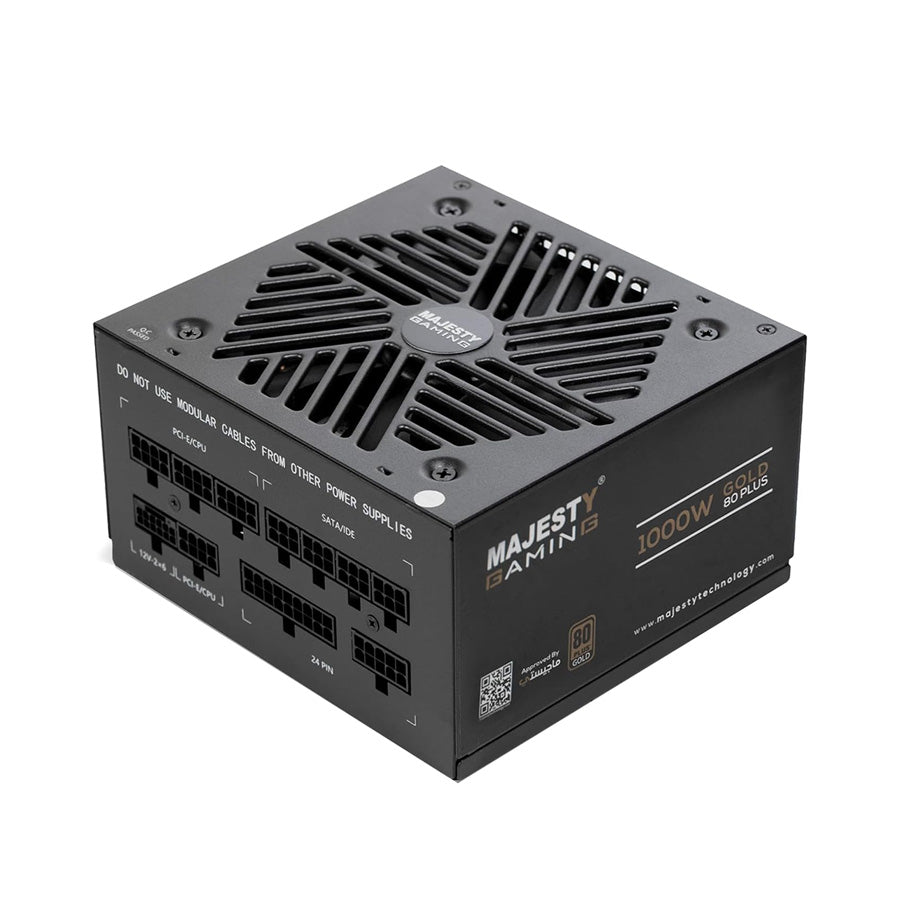 MAJESTY MPS1000-G01 1000W Gold power supply front view