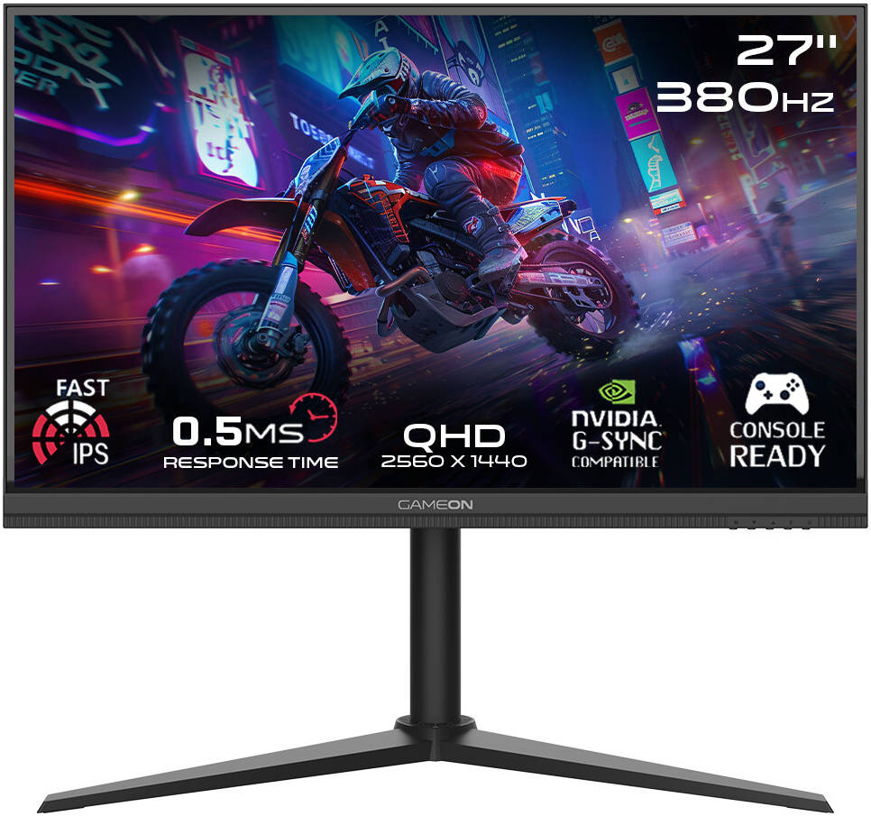 GameOn Midnight Pro GOMP27QHD380IPS monitor front view