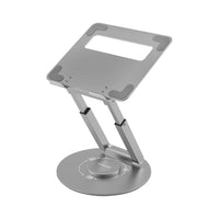 Promate DeskMate-6 silver aluminium laptop stand, official product image 2