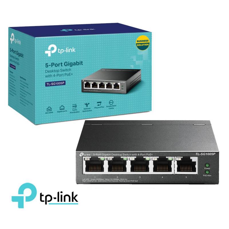 TP-Link TL-SG1005P 5-port Gigabit PoE desktop switch front view