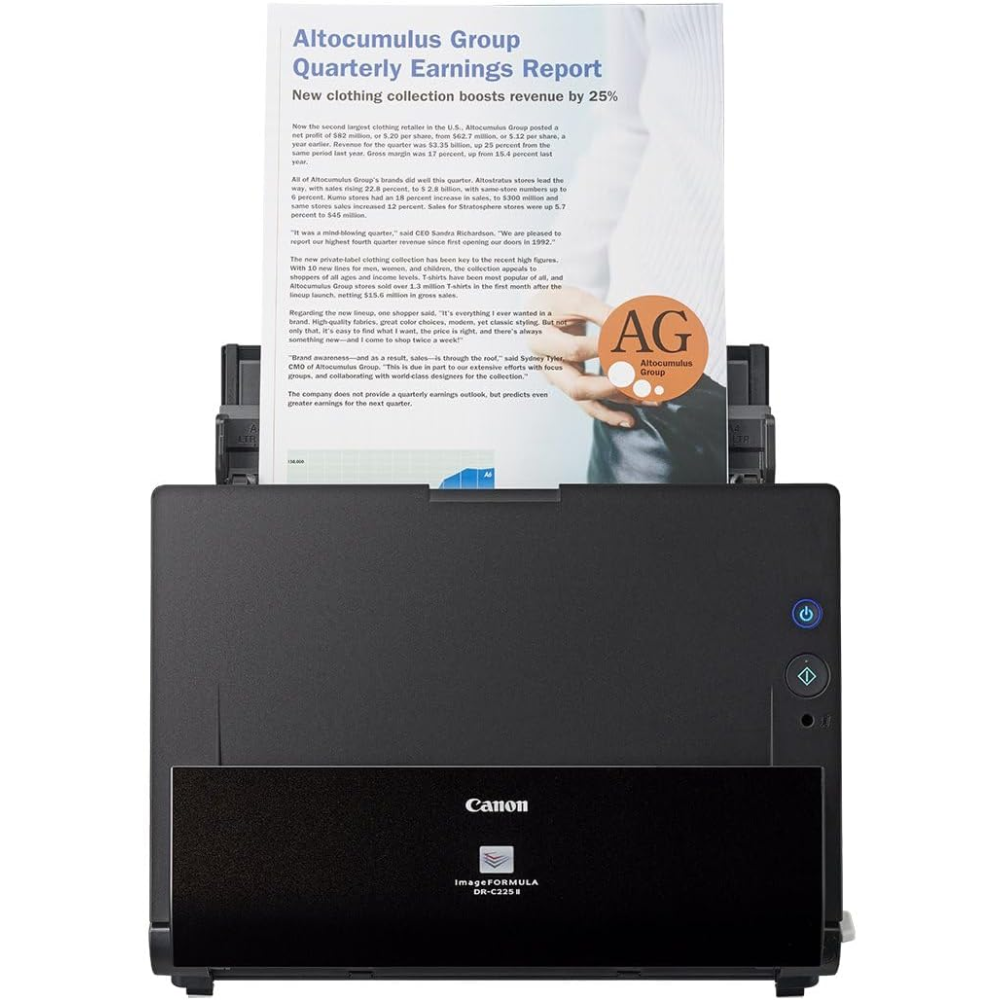 Canon imageFORMULA DR-C225 II Document Scanner - 600 dpi, 30-sheet ADF, Duplex