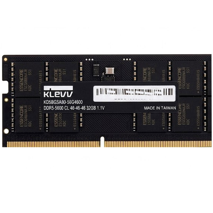 KLEVV 32GB DDR5 5600 SO-DIMM laptop memory front view