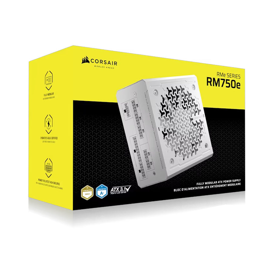 Corsair RM750e White power supply front view