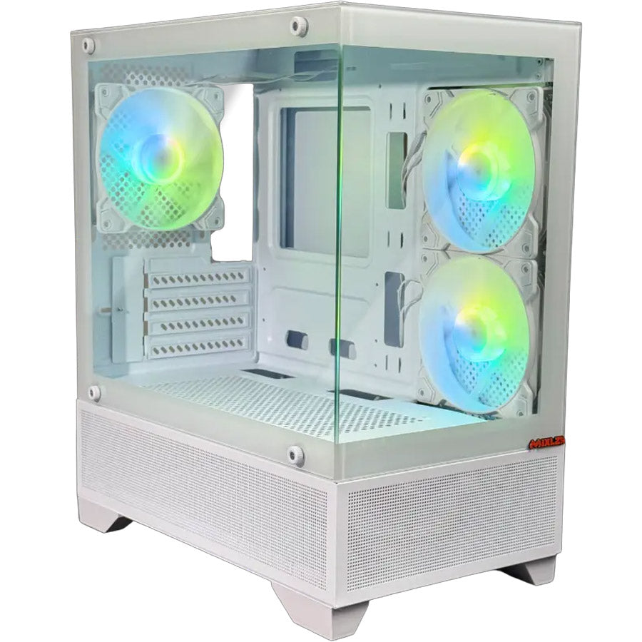 MIXLZ MY-T3 white Micro-ATX PC case front view