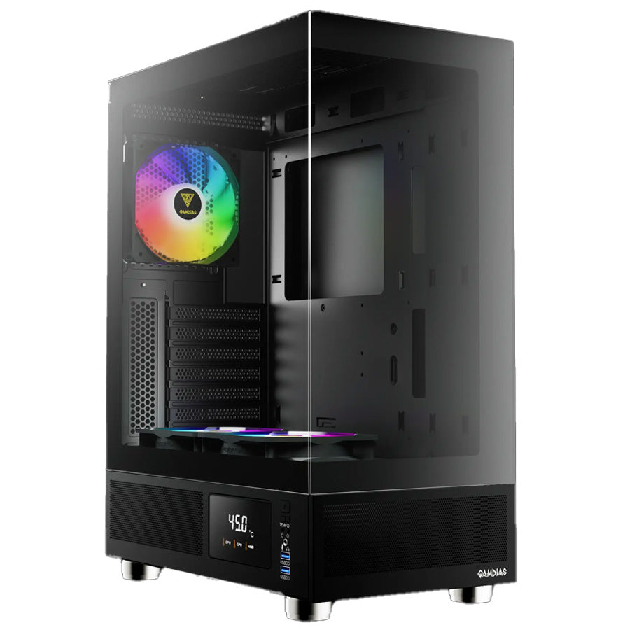 Gamdias Atlas E1 black case main product view