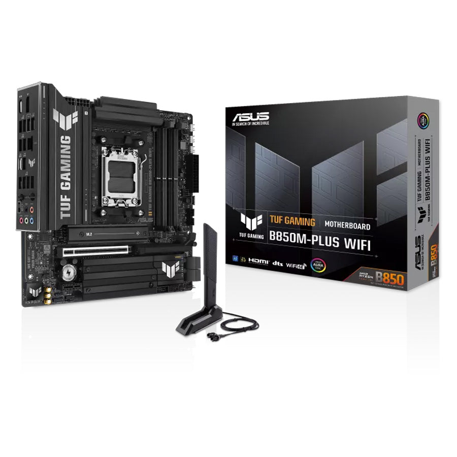 ASUS TUF GAMING B850M-PLUS WIFI motherboard front view