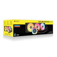 Corsair iCUE LINK TITAN 360 RX LCD black AIO front view