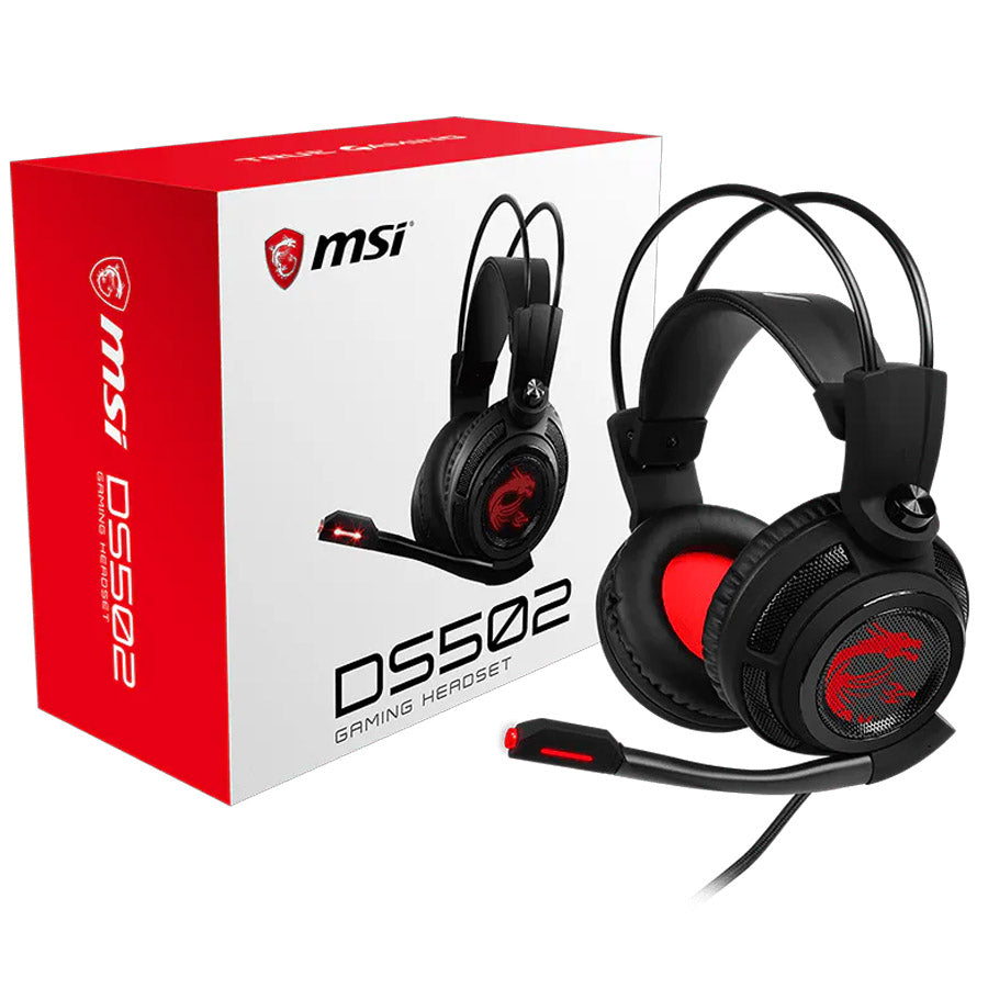 MSI DS502 USB gaming headset front view