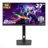 SPEAR Gaming Monitor SM-27IPS200QHD, 27" 2K QHD, IPS, 200 Hz, 0.5ms, DP HDMI, Black