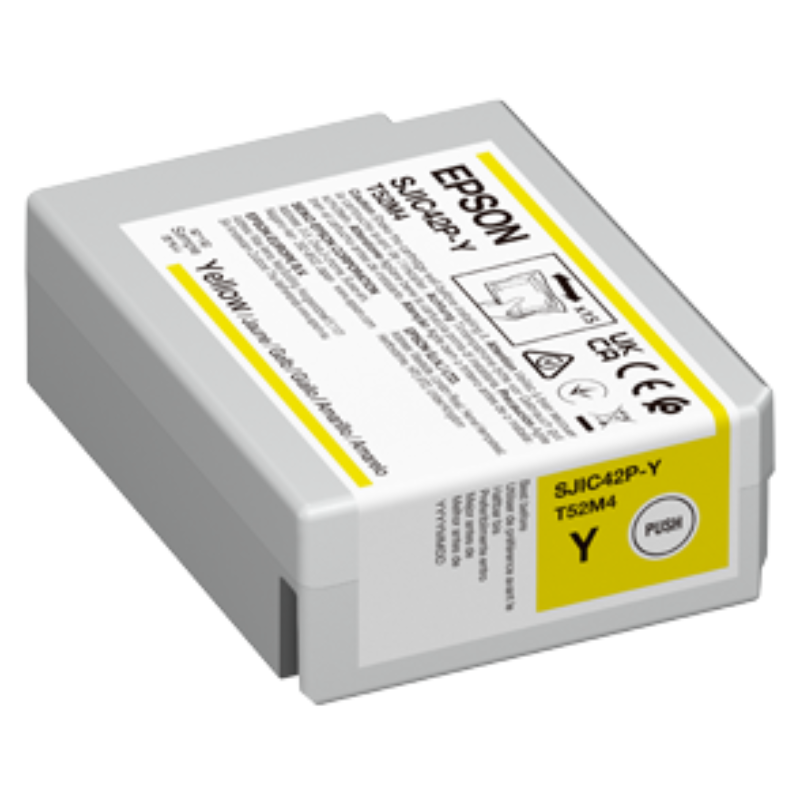 Epson SJIC42P-Y Yellow Ink Cartridge for ColorWorks CW-C4000, (C13T52M440)