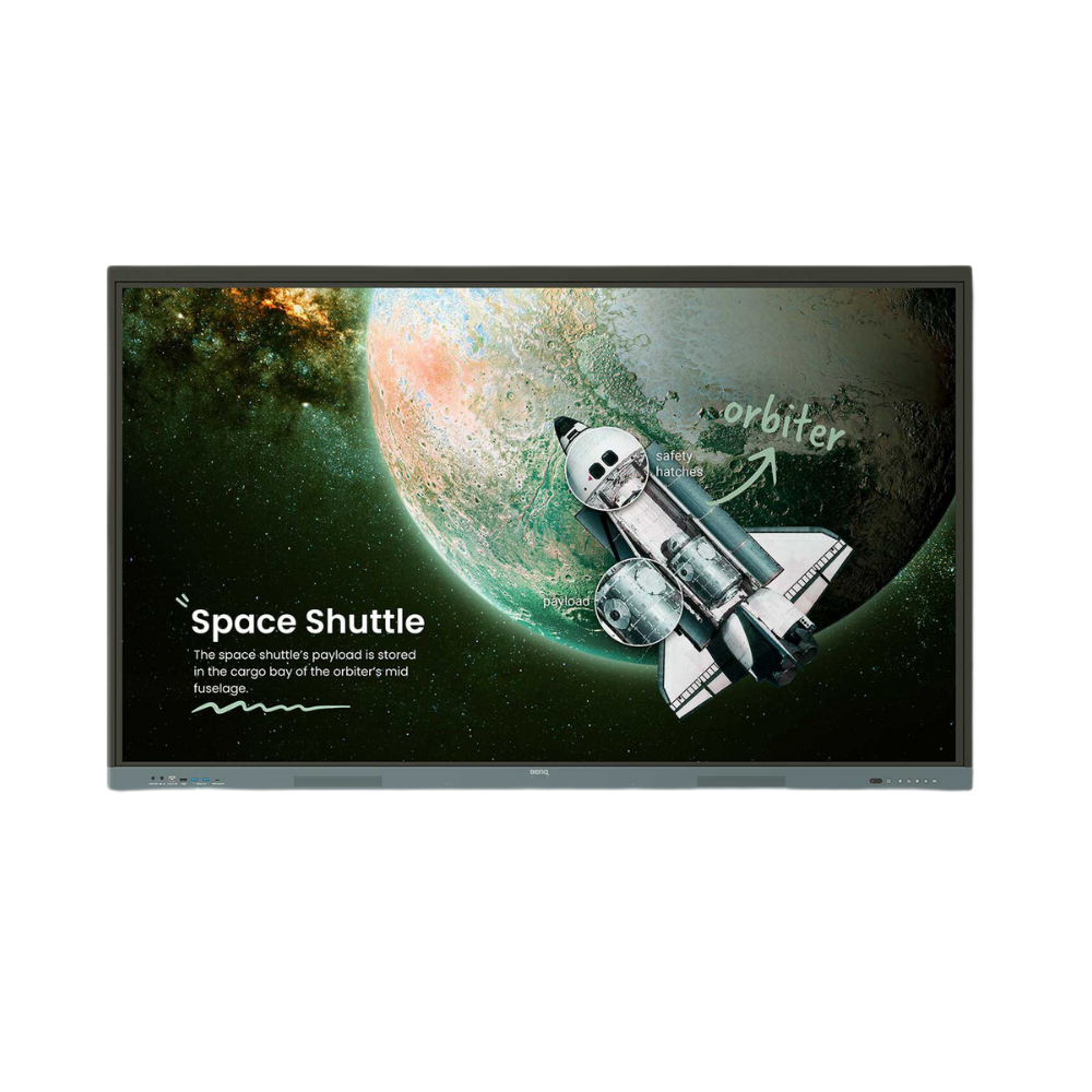 BenQ Board RE7504 75" Interactive Flat Panel, 4K UHD, Built-in Android 13, 40-Point IR Touch, 8GB RAM, (RE7504)