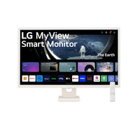شاشة LG الذكية 32SR50F-W بحجم 31.5 بوصة، FHD، 60 هرتز، 8 مللي ثانية، IPS مع نظام webOS
