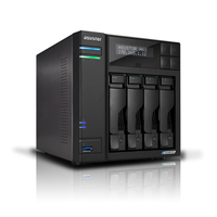 Asustor Lockerstor 4 Gen2 AS6704T 4-Bay NAS, Intel Celeron N5105 Quad-Core, 4GB DDR4, 4x M.2 NVMe Slots, Dual 2.5GbE, Tower, Diskless, (AS6704T)