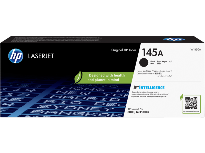 HP 145A Black Original LaserJet Toner Cartridge, approx. 1,700 Pages, (W1450A)
