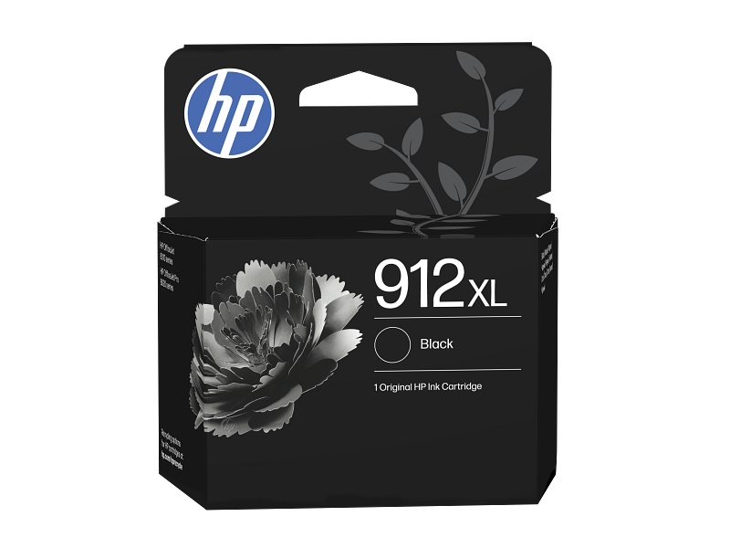 HP 912XL High Yield Black Original Ink Cartridge, ~825 Pages, for OfficeJet 8010 / OfficeJet Pro 8020 Series, (3YL84AE)