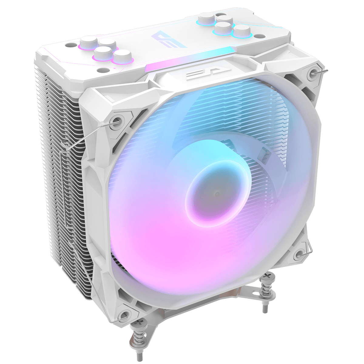 darkFlash Storm Z4 Pro Mist white CPU air cooler front view