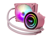 darkFlash Twister DX120 ARGB Pink 120mm AIO cooler front view