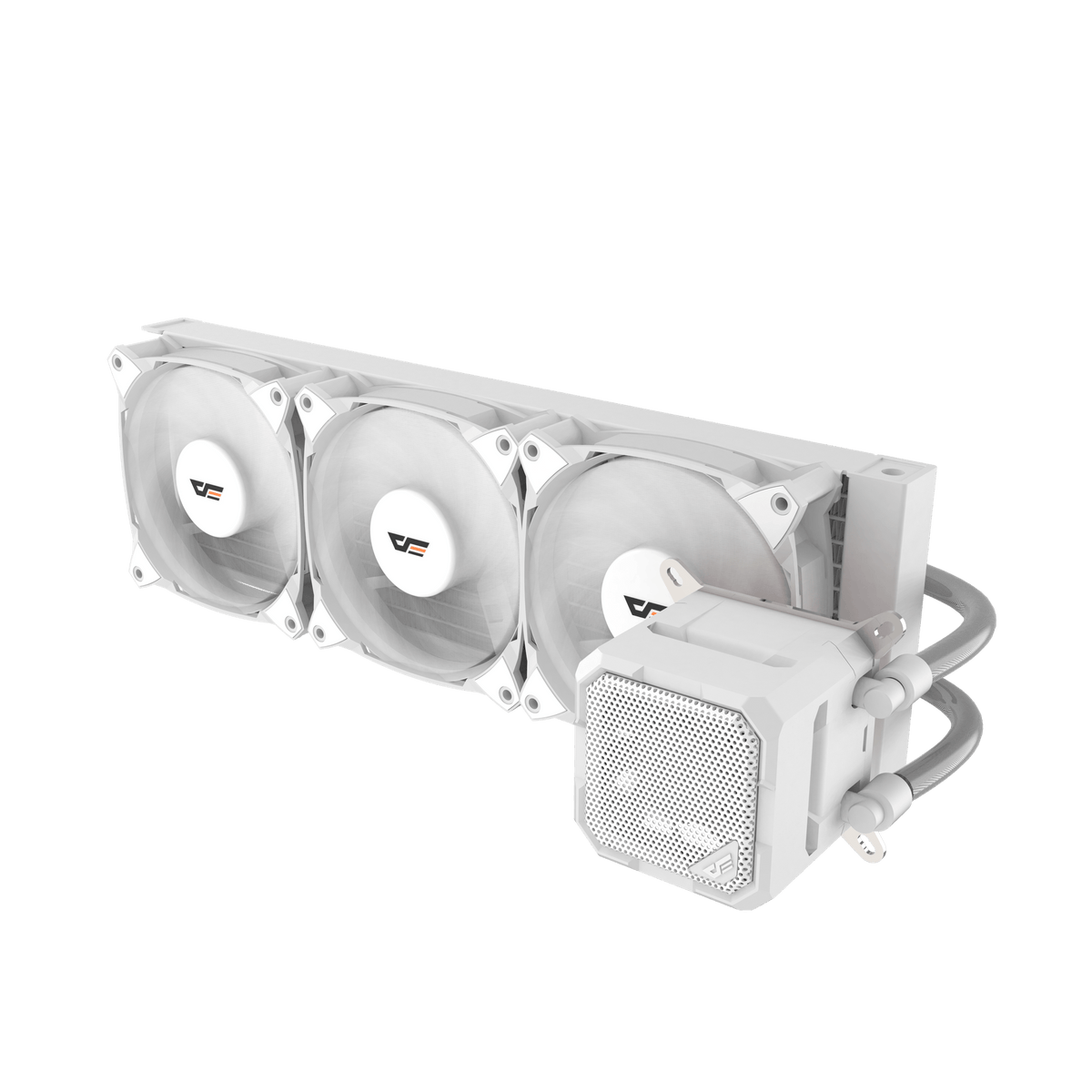 darkFlash DarkFog X360 white 360mm AIO cooler front view