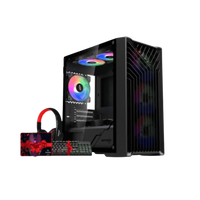 جهاز كمبيوتر للألعاب بمواصفات: بطاقة رسومات RTX 3060 بسعة 12 جيجابايت، معالج Intel i5 من الجيل الرابع عشر، ذاكرة وصول عشوائي (RAM) بسعة 16 جيجابايت من نوع DDR5، قرص صلب SSD بسعة 1 تيرابايت مع نظام تبريد. 