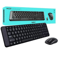 Logitech MK220 wireless keyboard and mouse combo front view
