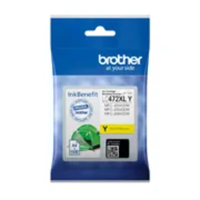 Brother LC472XLY High Yield Yellow Ink Cartridge, approx. 1,500 Pages, Original, (LC472XLY)
